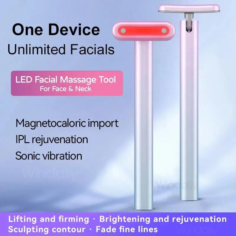 Masajeador  Facial 4 en 1 LED terapia de luz roja Crisol Mystic Secrets