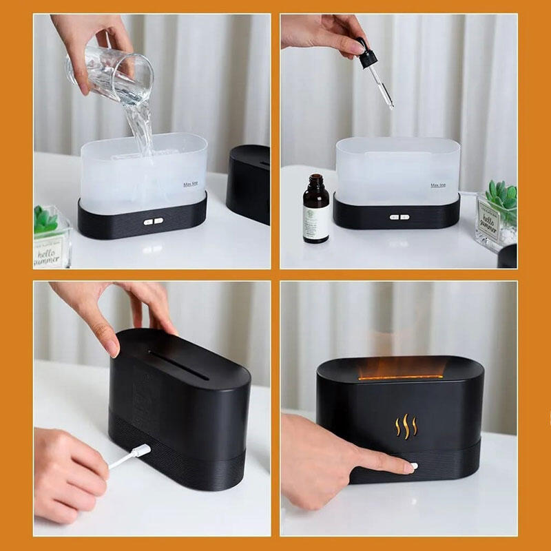 Humidificador con Efecto Llama - Relajación y Estilo para Tu Hogar